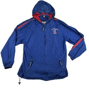 Vintage Kansas Jayhawks Jacket Mens Large NCAA Basketball Starter Hooded 90s